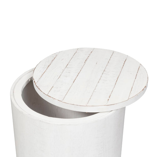 Liberty Furniture - Modern Farmhouse Drum End Table - 406W-OT1021 veiw 2