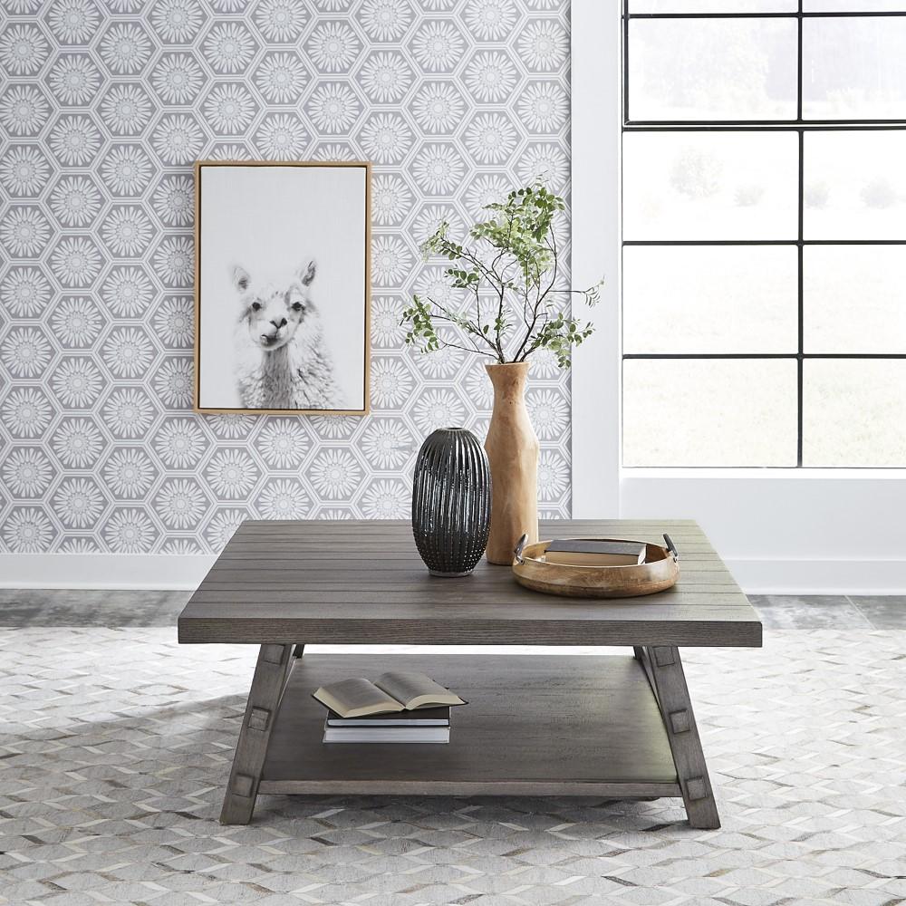 Liberty Furniture - Modern Farmhouse Oversized Square Cocktail Table - 406-OT1014 veiw 1