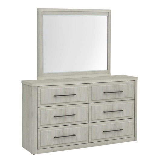 Liberty Furniture - Modern Play - Dresser & Mirror in White - 522-BR-DM view 2