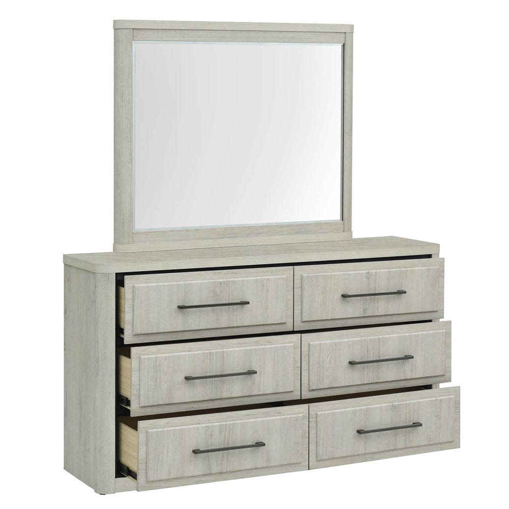 Liberty Furniture - Modern Play - Dresser & Mirror in White - 522-BR-DM view 6