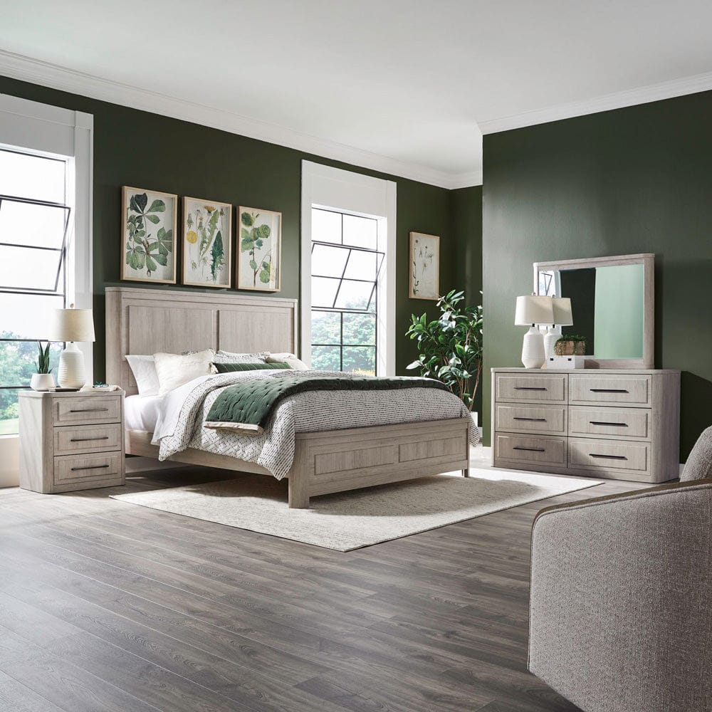 Liberty Furniture - Modern Play - Queen Panel Bed, Dresser & Mirror, Night Stand in White - 522-BR-QPBDMN view 1