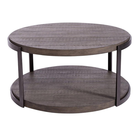 Liberty Furniture - Modern View Round Cocktail Table in Gauntlet Gray - 960-OT1010 veiw 2