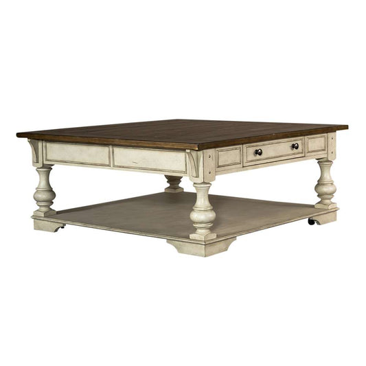 Liberty Furniture - Morgan Creek Drawer Square Cocktail Table - 498-OT1012 veiw 2