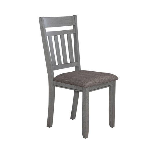 Liberty Furniture - Newport Splat Back Side Chair in Smokey Gray w/ Carbon Gray Tops - 131-C6501S veiw 2