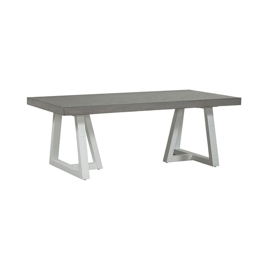 Liberty Furniture - Palmetto Heights Rectangular Cocktail Table in Shell White & Driftwood - 499-OT1011 veiw 2