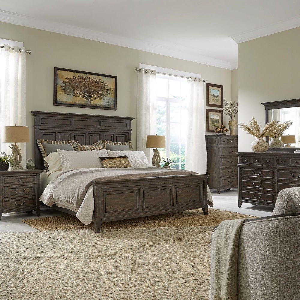 Liberty Furniture - Paradise Valley - King California Panel Bed, Dresser & Mirror, Chest, Night Stand in Brown - 297-BR-CPDMCN view 1
