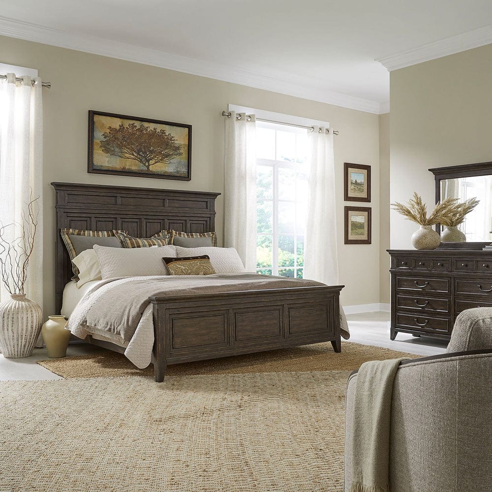 Liberty Furniture - Paradise Valley - King Panel Bed, Dresser & Mirror in Brown - 297-BR-KPBDM view 1