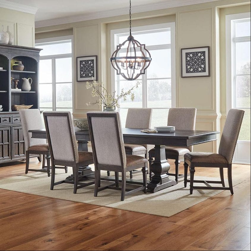 Liberty Furniture - Paradise Valley Opt 7 Piece Trestle Table Set in Saddle Brown - 297-DR-O7TRS veiw 1