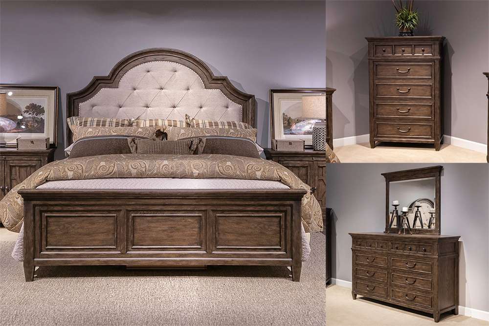 Liberty Furniture - Paradise Valley Queen Uph Bed, Dresser & Mirror, Chest - 297-BR-QUBDMC veiw 1