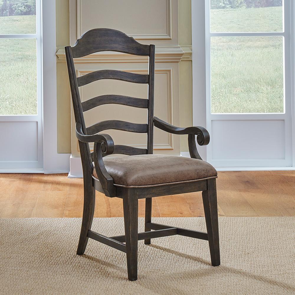 Liberty Furniture - Paradise Valley Uph Ladder Back Arm Chair in Saddle Brown - 297-C2001A veiw 1