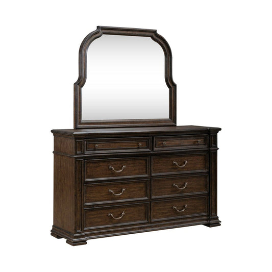 Liberty Furniture - Provence Park - Dresser & Mirror in Brown - 765-BR-DM view 2