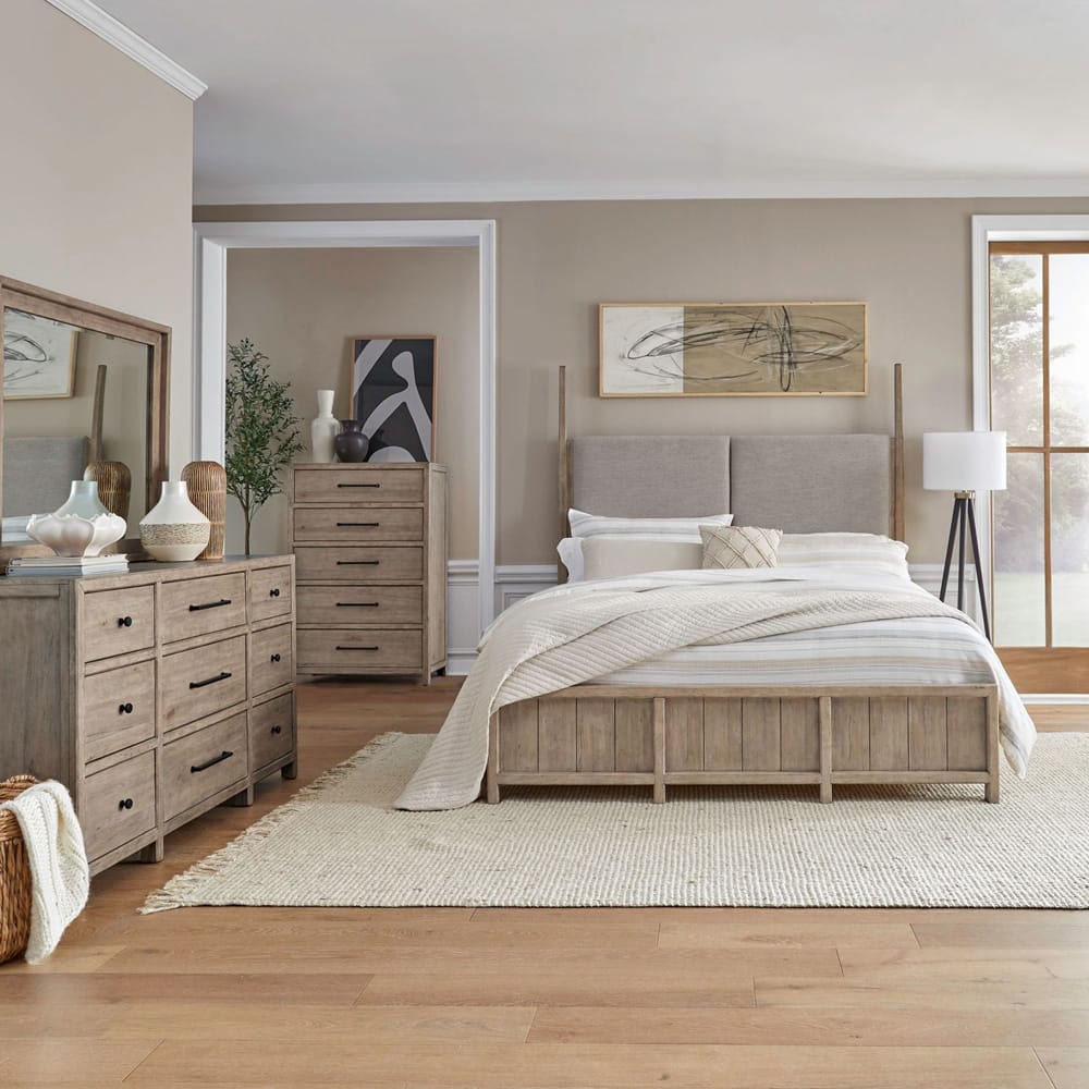 Liberty Furniture - Proximity Place King California Poster Bed, Dresser & Mirror, Chest - 780-BR-CKPSDMC view 1