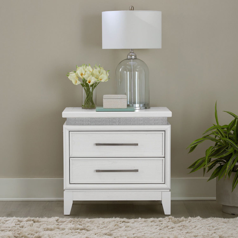 Liberty Furniture - Reflections King Uph Bed, 2 Night Stands - 781-BR-KUB2NS view 12