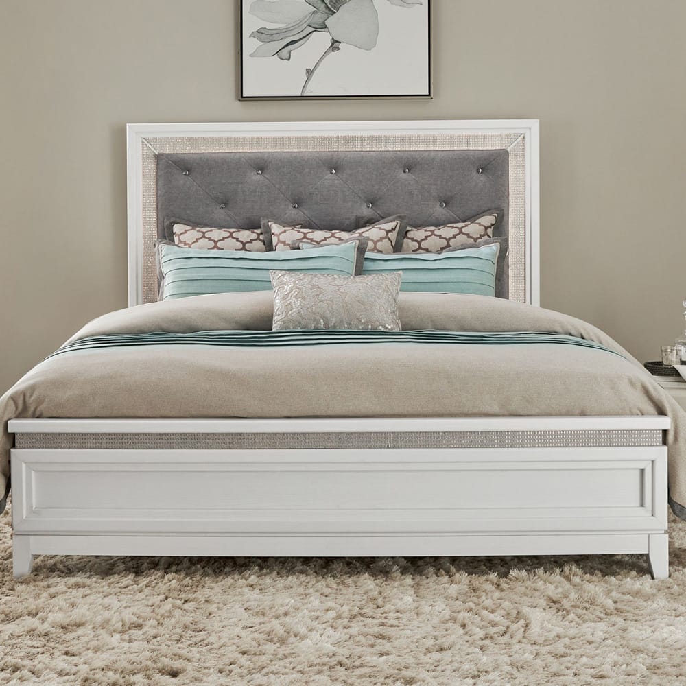 Liberty Furniture - Reflections Queen Uph Bed, 2 Night Stands - 781-BR-QUB2NS view 12