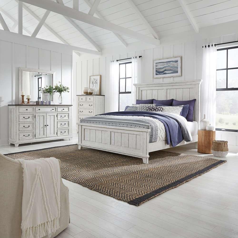Liberty Furniture - River Place Queen Panel Bed, Dresser & Mirror, Chest - 237-BR-QPBDMC veiw 1