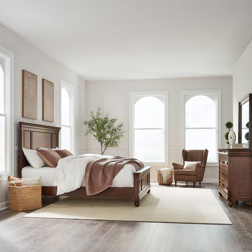 Liberty Furniture - Rustic Traditions King Panel Bed, Dresser & Mirror - 589-BR-KPBDM view 1