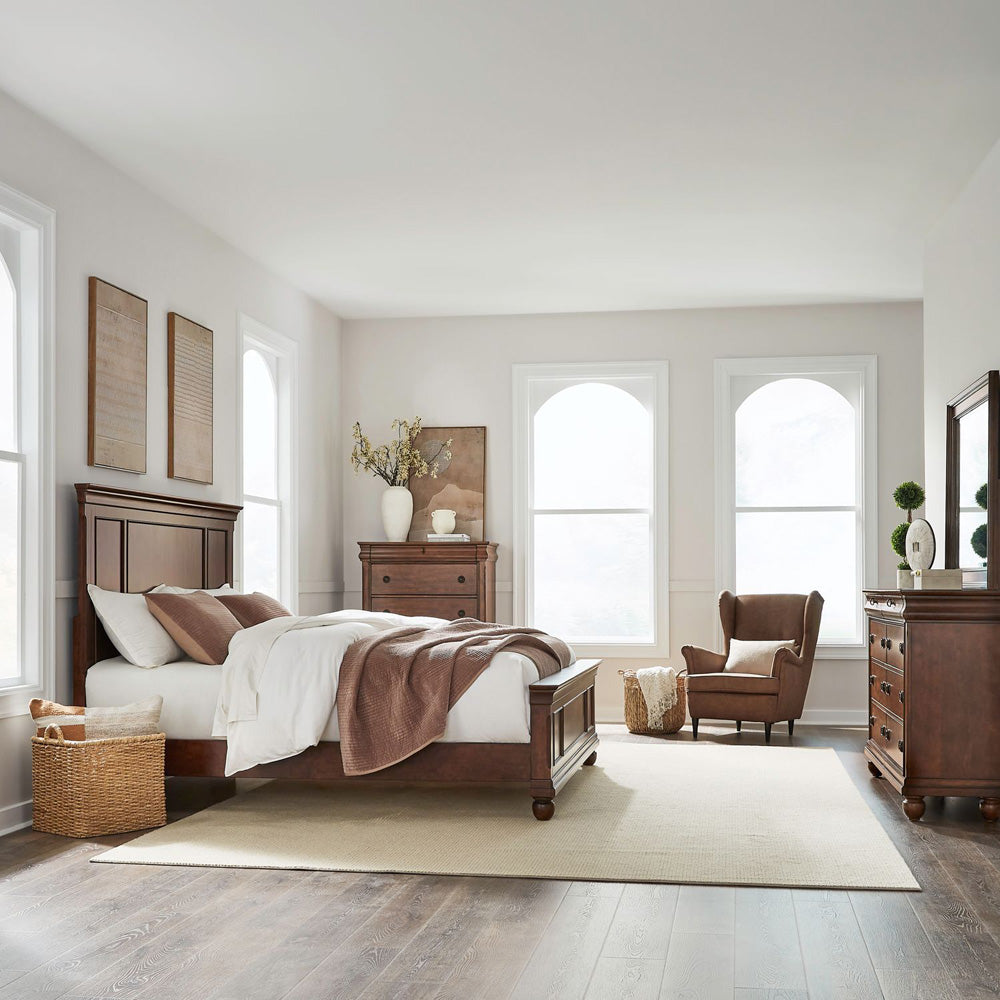 Liberty Furniture - Rustic Traditions King Panel Bed, Dresser & Mirror, Chest - 589-BR-KPBDMC view 1