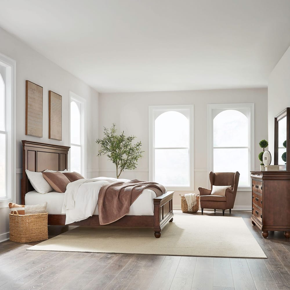 Liberty Furniture - Rustic Traditions Queen Panel Bed, Dresser & Mirror - 589-BR-QPBDM view 1