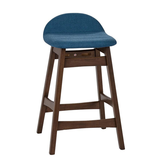 Liberty Furniture - Space Savers 24 Inch Counter Chair - Blue in Satin Walnut - 198-B650124-BU veiw 2