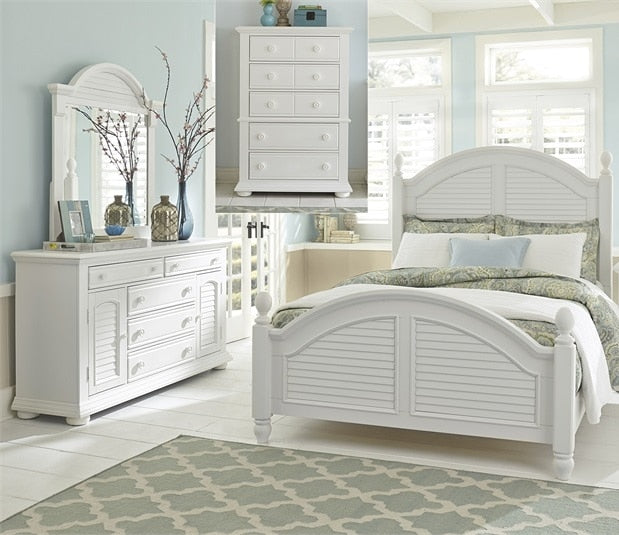 Liberty Furniture - Summer House I 4 Piece King Poster Bed, Dresser & Mirror, Chest Set - 607-BR-KPSDMC veiw 1