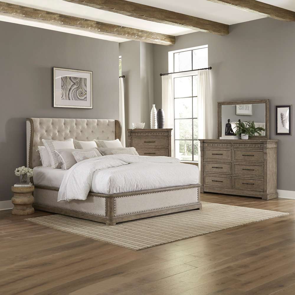 Liberty Furniture - Town & Country Queen Shelter Bed, Dresser & Mirror, Chest - 711-BR-QSHDMC veiw 1