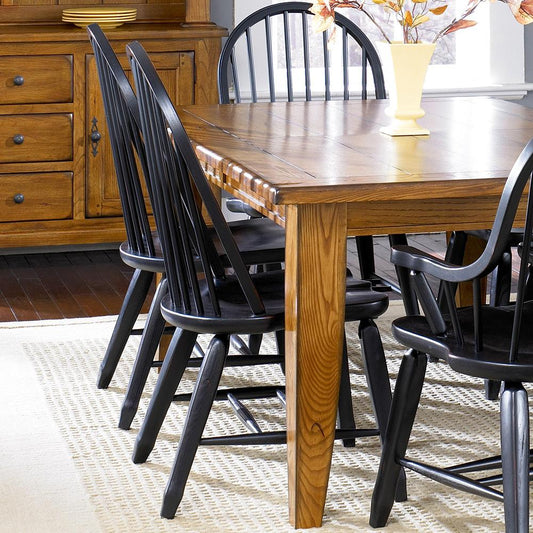 Liberty Furniture - Treasures Bow Back Side Chair - Black in Rustic Oak & Black - 17-C4050 veiw 2