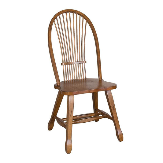 Liberty Furniture - Treasures Sheaf Back Side Chair - Oak in Rustic Oak - 17-C1032 veiw 2