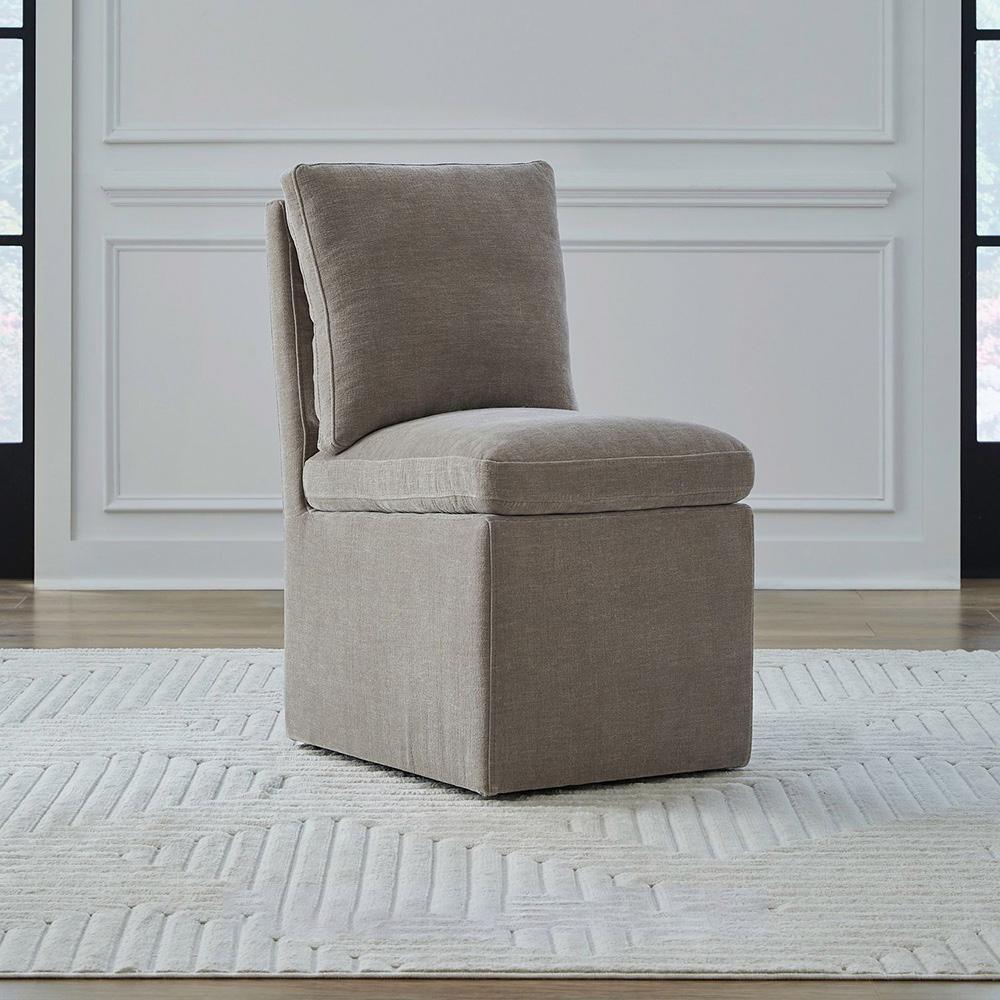 Liberty Furniture - Accent Dining Truffle Accent Dining Chairs - Set of 4 in Ivory, Sapphire, Truffle, & Wicker Fabric - 733-ADCH-TR4PK veiw 1