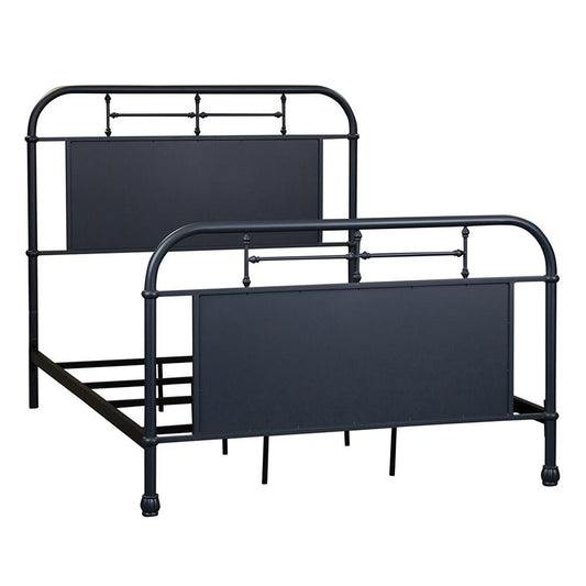 Liberty Furniture - Vintage Series Full Metal Bed - Navy in Distressed Metal - 179-BR17HFR-N veiw 2