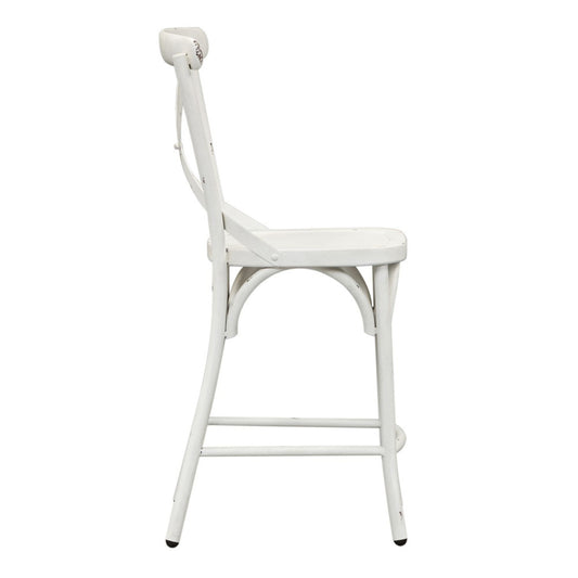 Liberty Furniture - Vintage Series X Back Counter Chair - Antique White-Set of 2 - 179-B300524-AW-2PK view 2