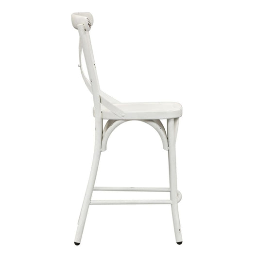 Liberty Furniture - Vintage Series X Back Counter Chair - Antique White-Set of 2 - 179-B300524-AW-2PK view 2