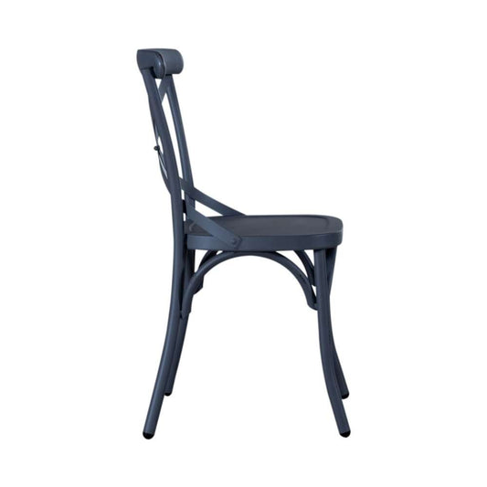 Liberty Furniture - Vintage Series X Back Side Chair- Navy (Set of 2) - 179-C3005-N veiw 2