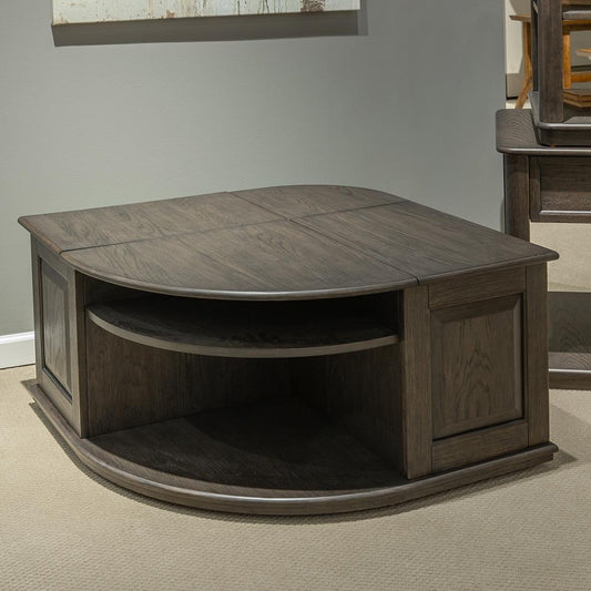 Liberty Furniture - Wallace Cocktail Table in Aged Oak - 424C-OT1010 veiw 2