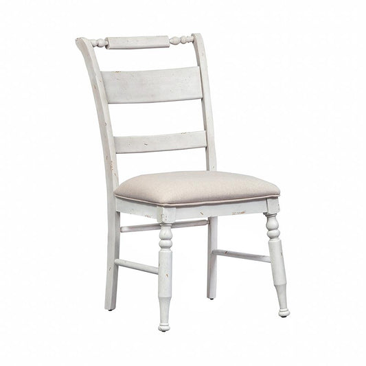 Liberty Furniture - Whitney Slat Back Side Chair in Antique Linen w/ Weathered Gray - 661W-C1501S veiw 2