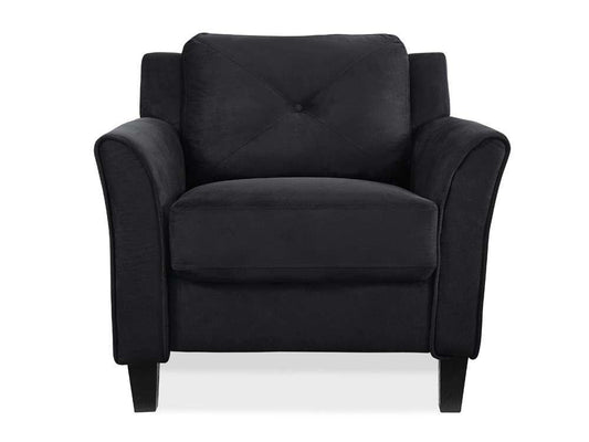 Lifestyle Solutions - Highland Chair with Curved Arms, Black - CCHRFKS1M26BKVA veiw 2