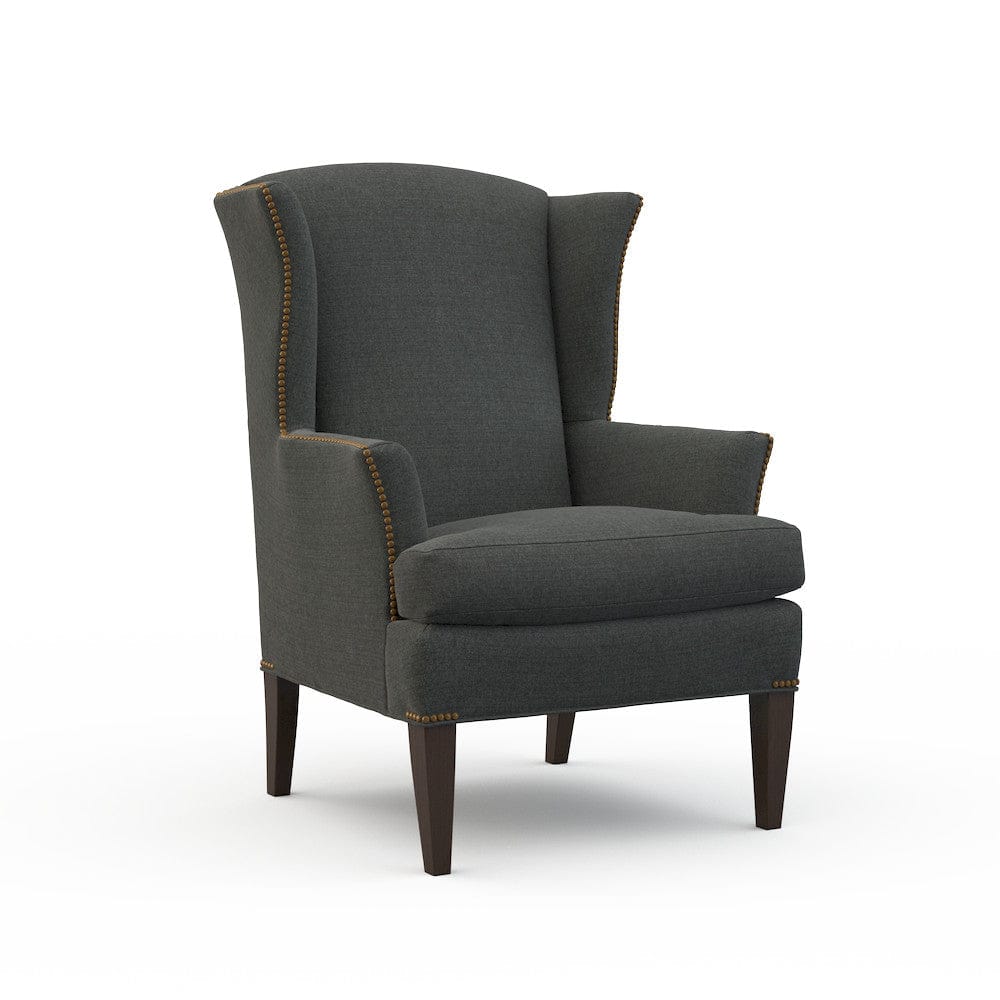 Lillian August - Edwardian Chair in Cristo-Charcoal - LA4116C-Cristo-Charcoal view 1