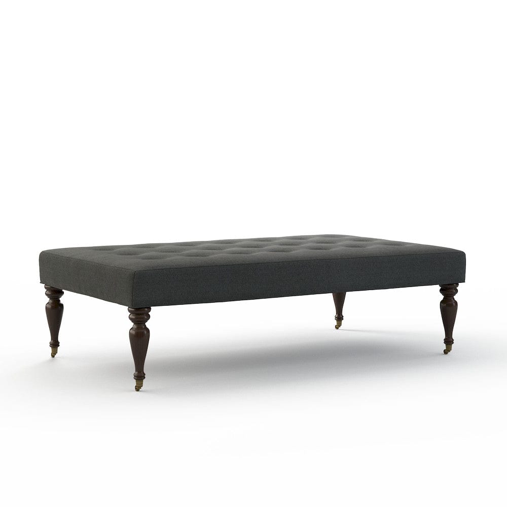 Lillian August - Fredric Ottoman in Cristo-Charcoal - LA8131B-Cristo-Charcoal view 1