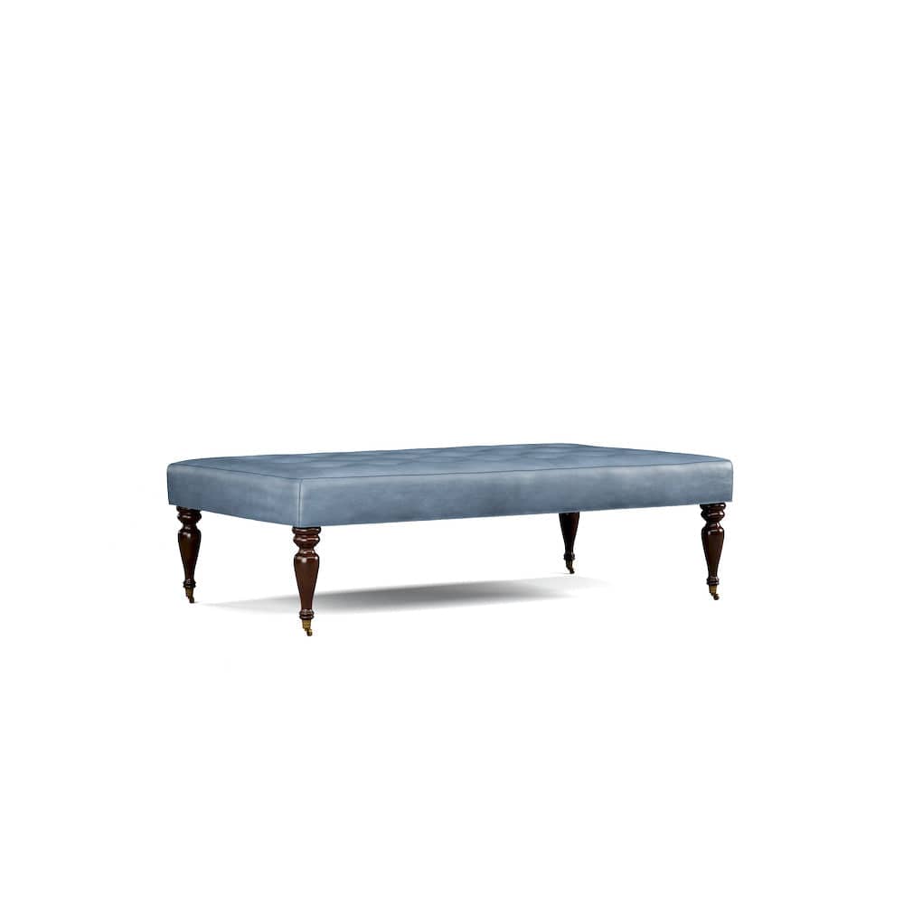 Lillian August - Fredric Ottoman in Gourmet-Adriatic-White - LL8131B-Gourmet-Adriatic-White view 1