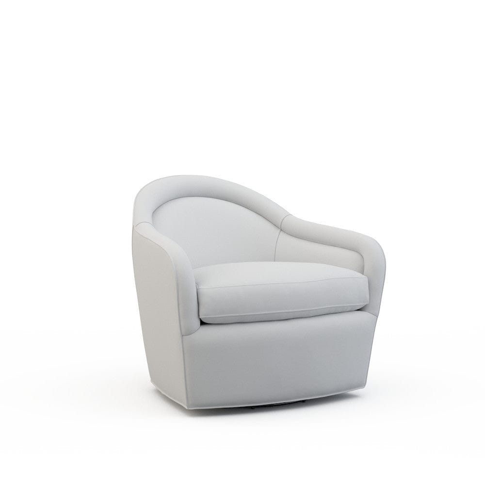 Lillian August - Gracie Swivel Chair in Heather-White - U157-C3-Heather-White view 1