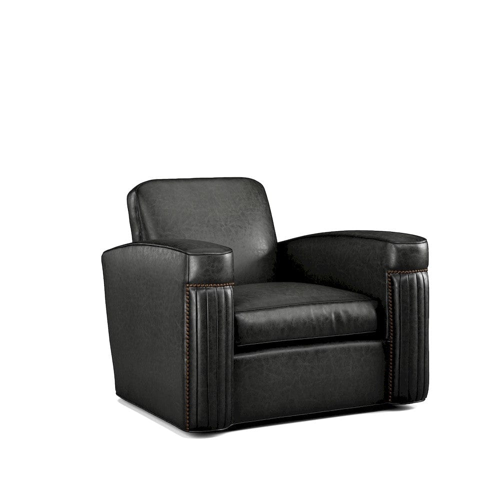 Lillian August - Jacques Swivel Chair in Sauvage-Azure-White - LL4119C-Sauvage-Azure-White view 1