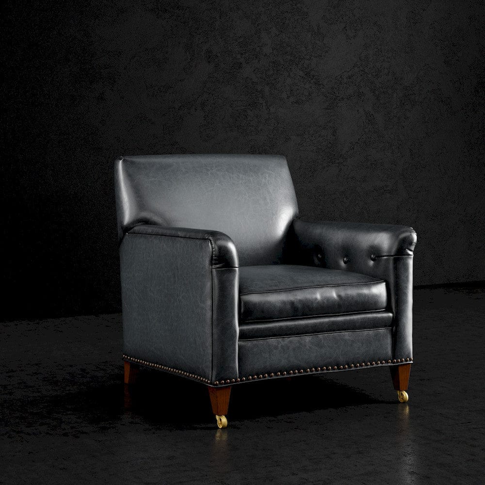 Lillian August - Lev Chair in Sauvage-Lagoon-Black - LL4148C-Sauvage-Lagoon-Black view 1