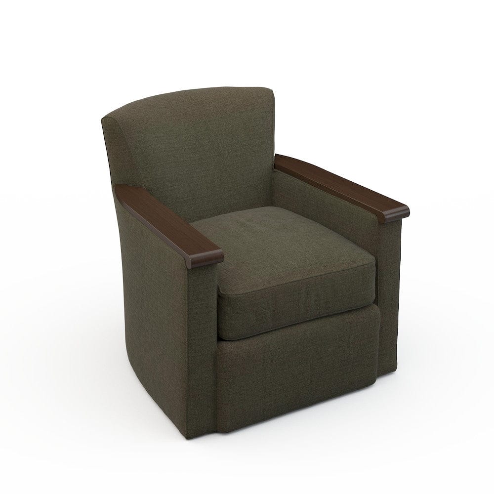 Lillian August - Wesley Swivel Chair in Cristo-Brown - LA7158C-Cristo-Brown view 1