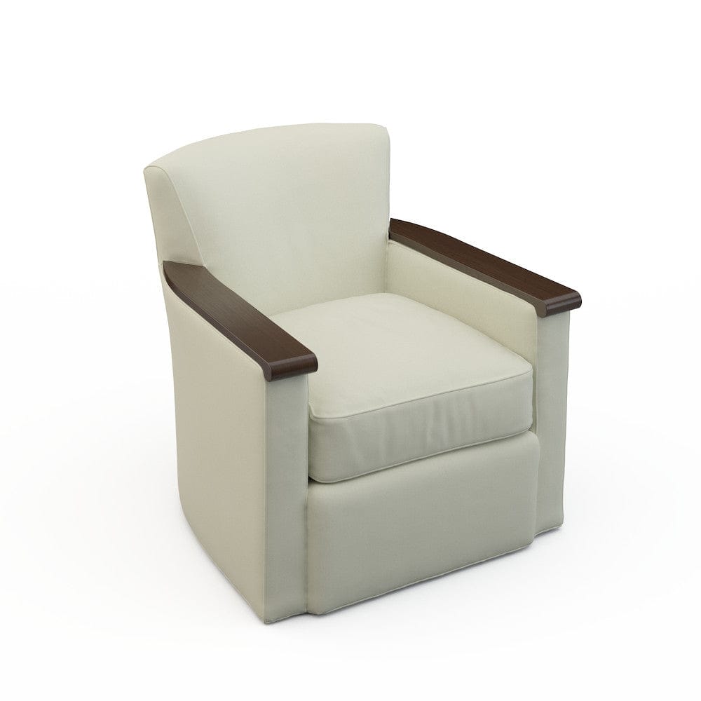 Lillian August - Wesley Swivel Chair in Heather-White - LA7158C-Heather-White view 1