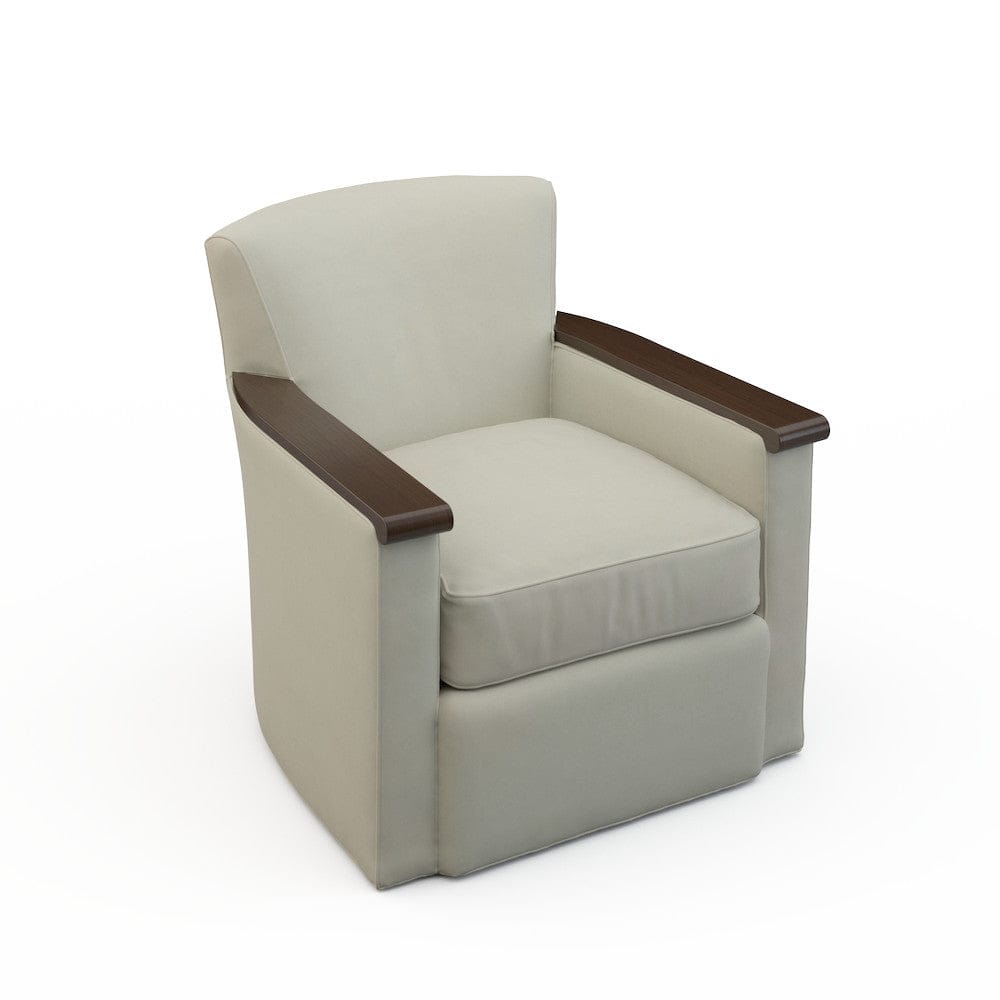 Lillian August - Wesley Swivel Chair in Limestone-Gray - LA7158C-Limestone-Gray view 1