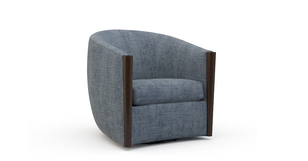 Lillian August - Wilson Swivel Chair in Castine-Slate - LA4127C-Castine-Slate view 1