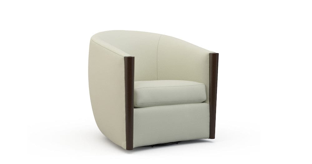 Lillian August - Wilson Swivel Chair in Heather-White - LA4127C-Heather-White view 1