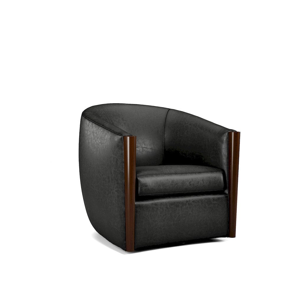 Lillian August - Wilson Swivel Chair in Sauvage-Azure-White - LL4127C-Sauvage-Azure-White view 1