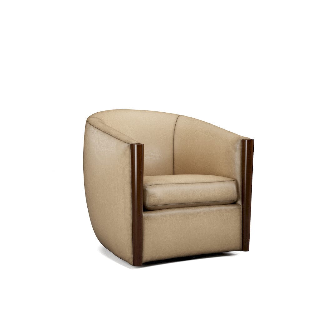 Lillian August - Wilson Swivel Chair in Sauvage-Ivory-White - LL4127C-Sauvage-Ivory-White view 1