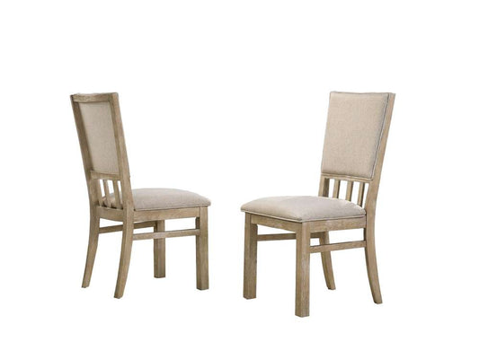 Lilola Home Brutus (Set of 2) Reclaimed Wheat 19in Wide Contemporary Fabric Dining Chair - 30000-C veiw 2