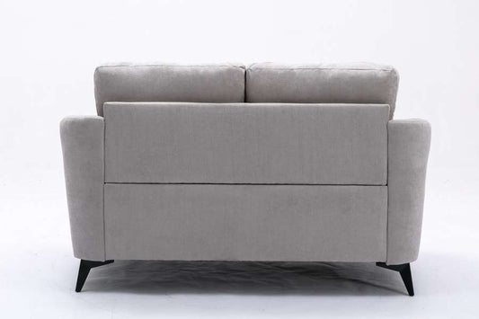 Lilola Home - Callie Light Gray Velvet Fabric Loveseat - 89727LG-L veiw 2